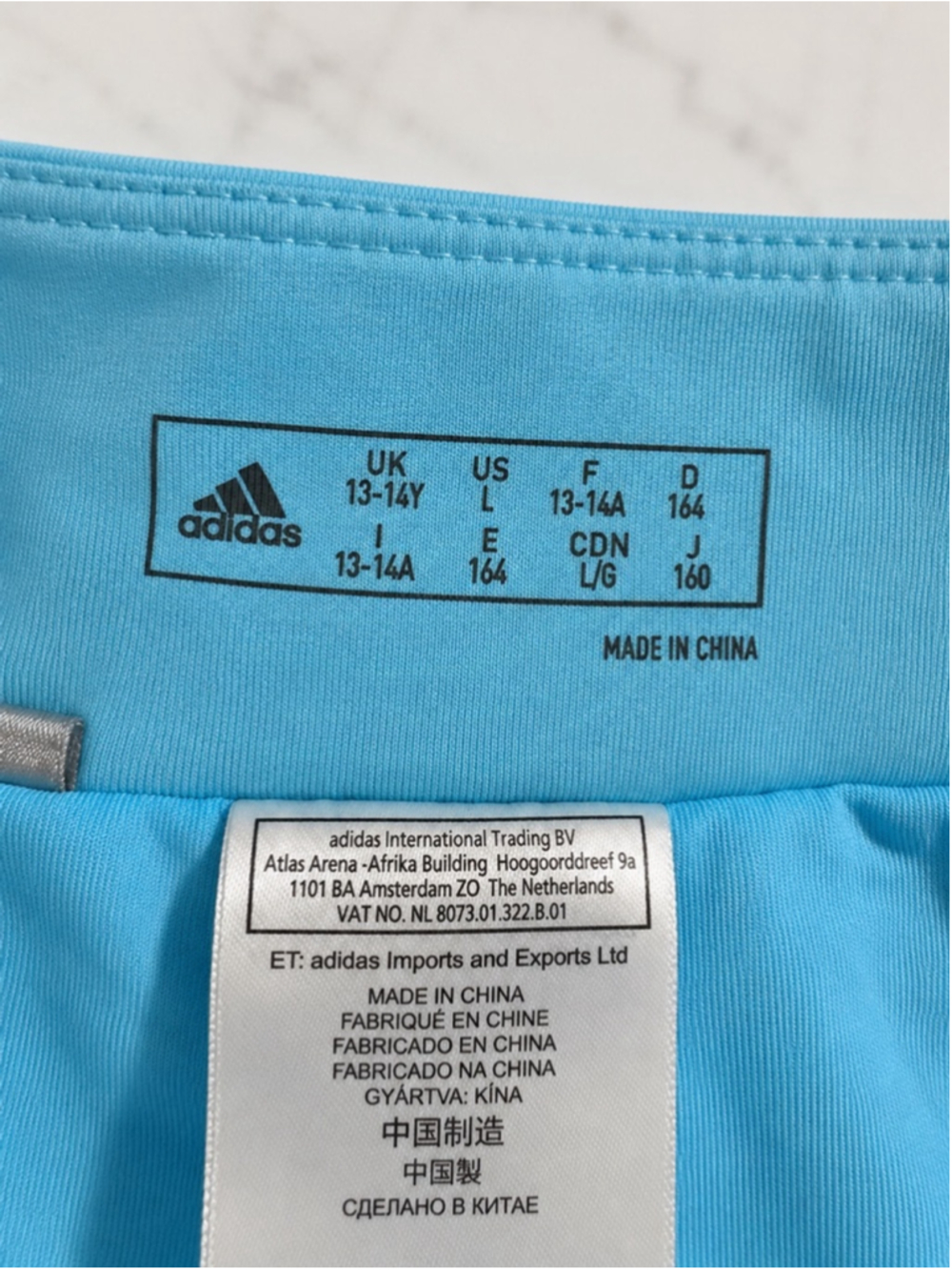 Adidas Aqua Blue Tennis Skort Skirt Shorts Women’s Small Neon Trim Pockets - Picture 6 of 9